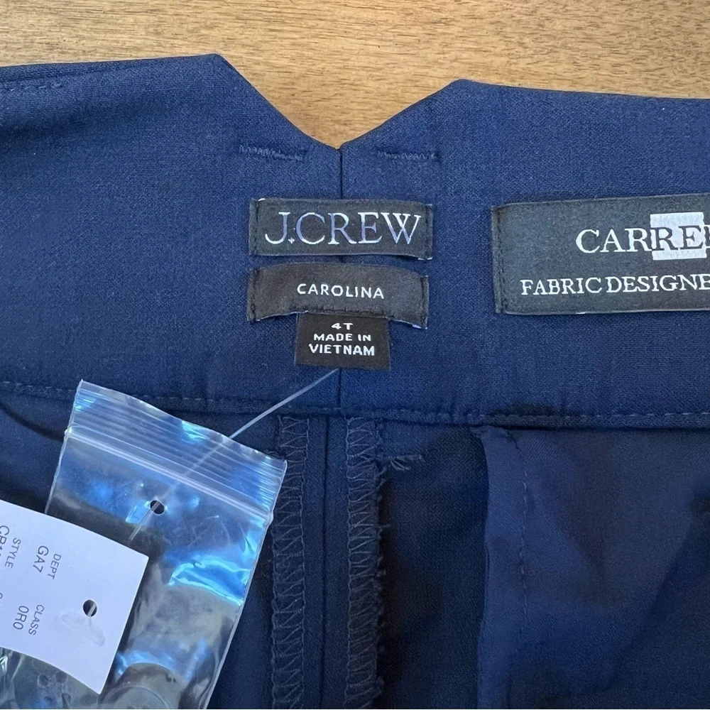 J. Crew Carolina Pants in Four Season Stretch in Navy Size 4 Tall